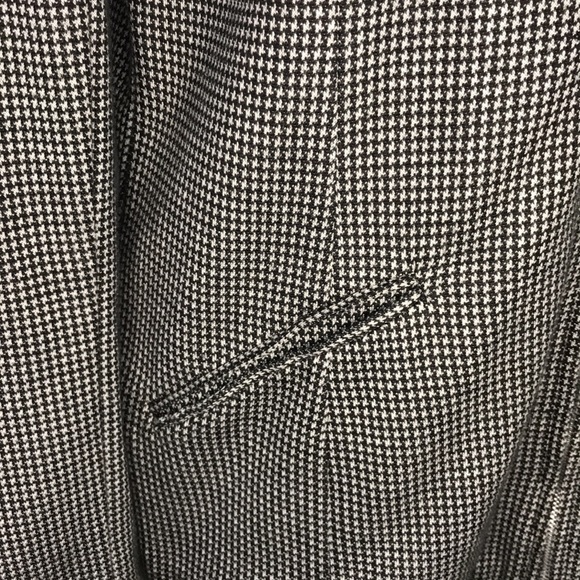 VTG 80's Houndstooth Knit Zip-Up Fitted Jacket Sz 8 - Picture 5 of 9